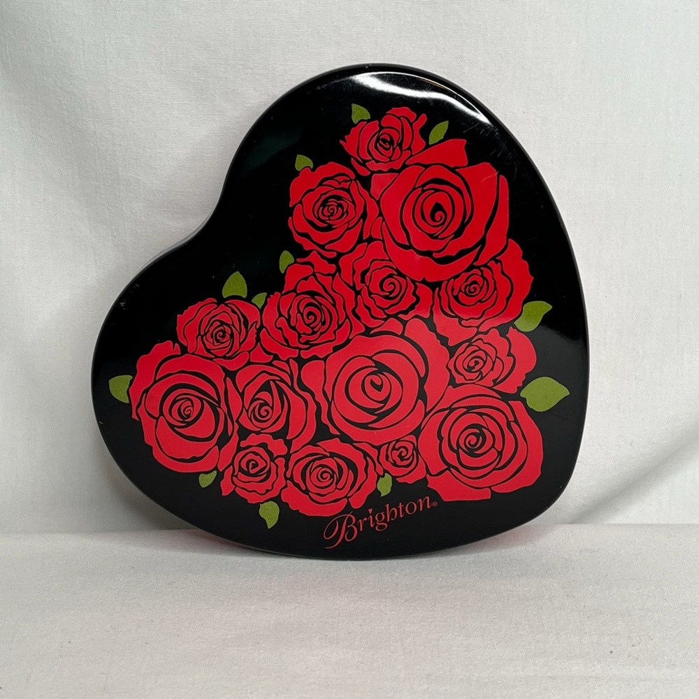 Brighton Heart Shaped Jewelry Gift Box With Roses Design